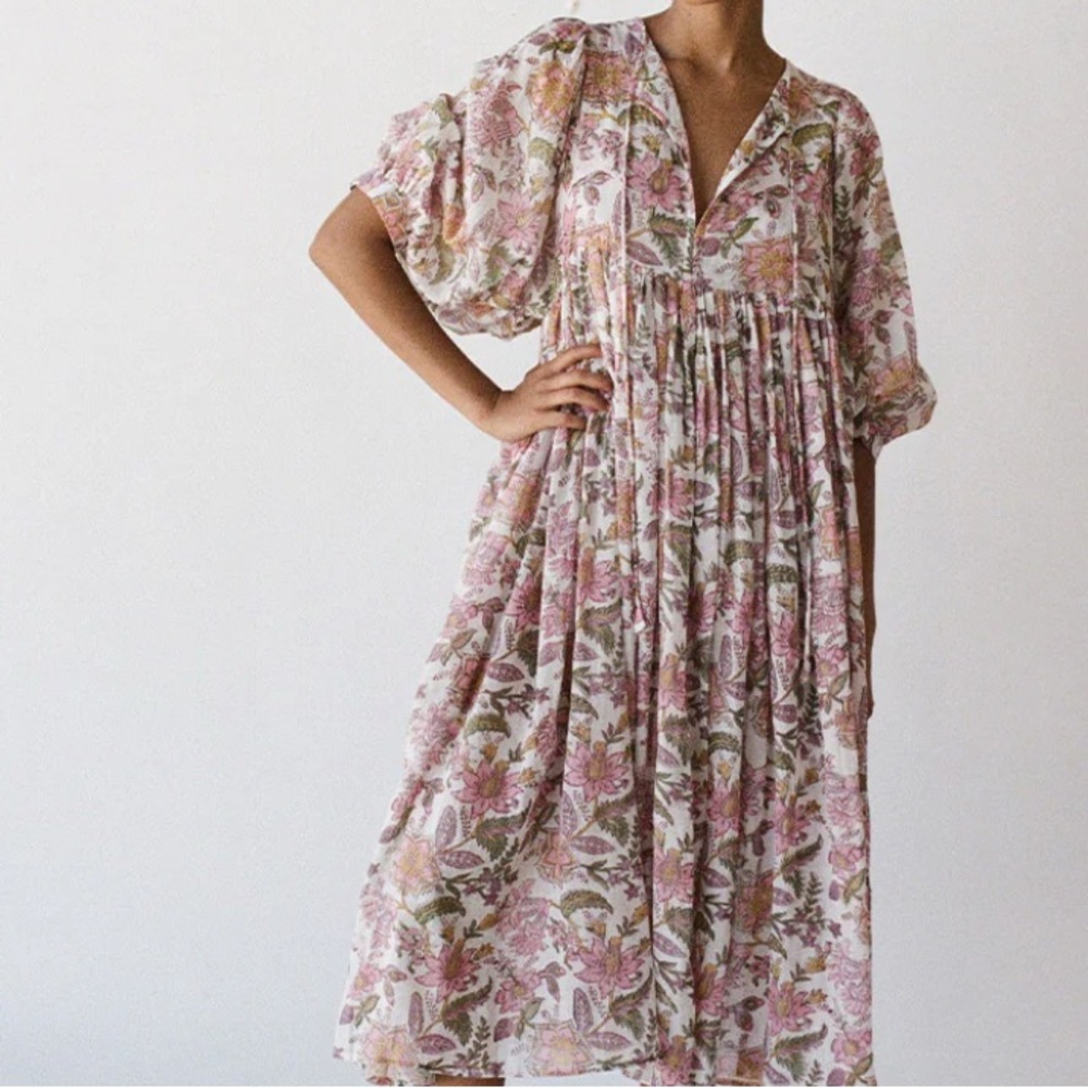 Daughters of India Kyra Floral Midi Dress